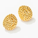 Braided Knot Earrings in Gold