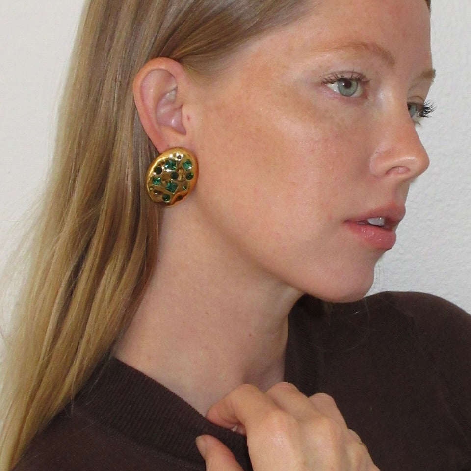 Cabana Earrings in Emerald