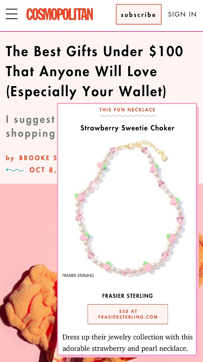 cosmopolitan best gifts under 100 jewelry frasier sterling jewelry