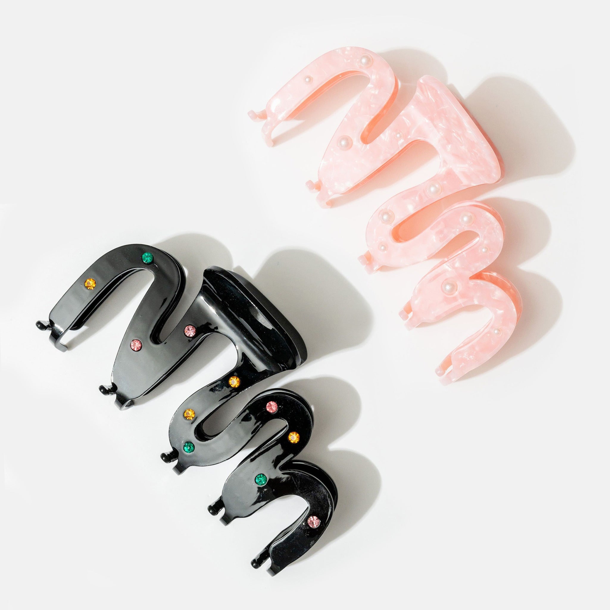 Pink Squiggle Claw Clip Set (2) – FrasierSterling