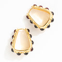 FS x For Love & Lemons Daisy Mae Hoop Earrings in Ruby