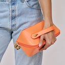 Travel Makeup Bag in Papaya