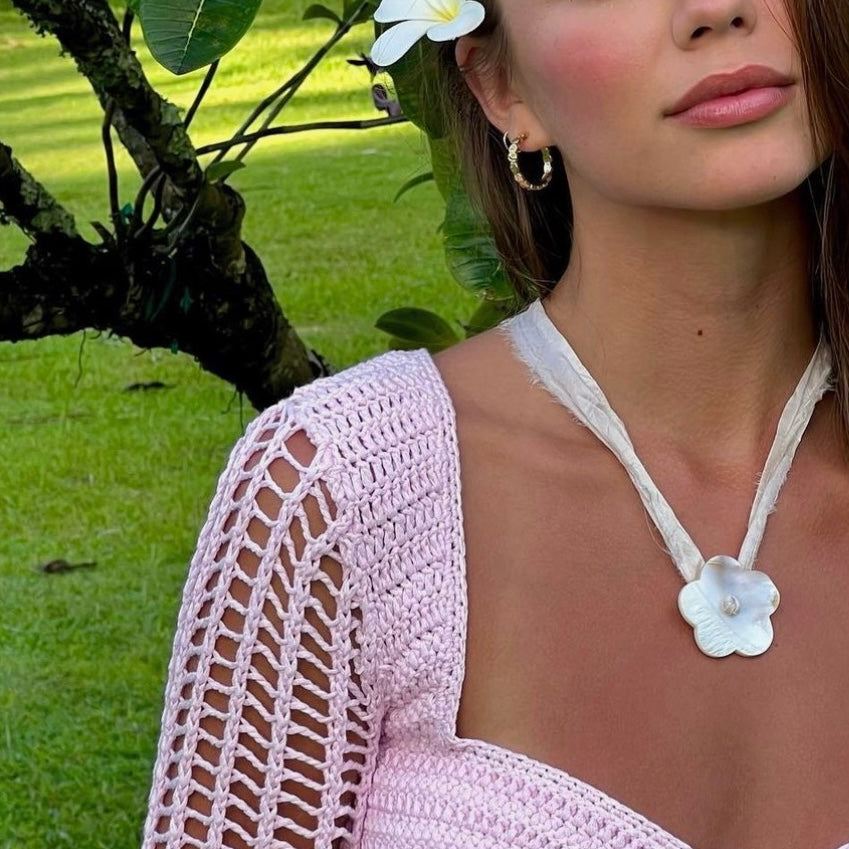 South of France Necklace in Cream