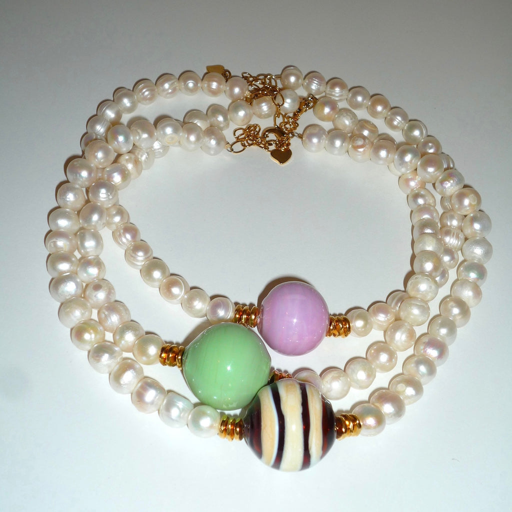 Cape Cod Pearl Necklace in Pink