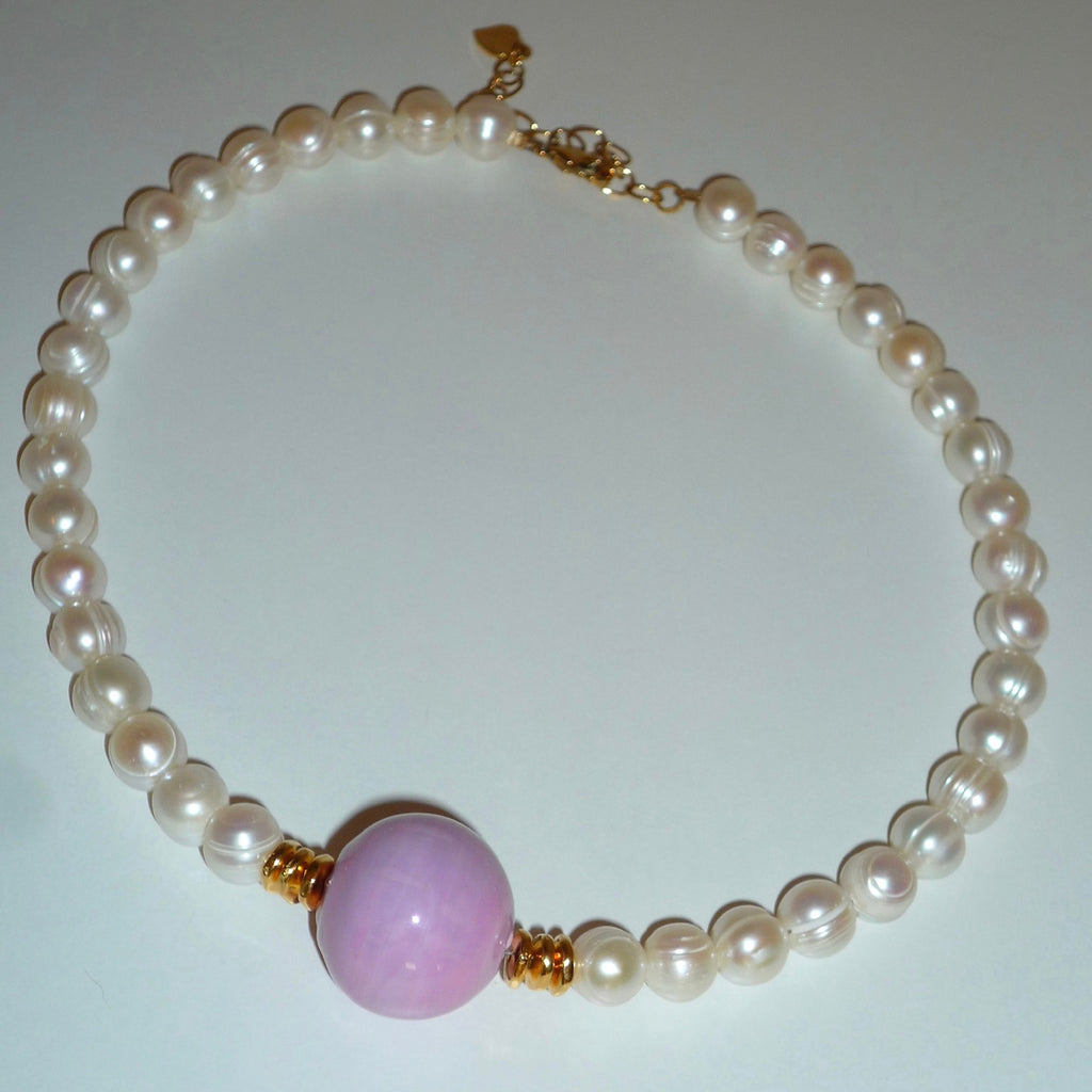 Cape Cod Pearl Necklace in Pink
