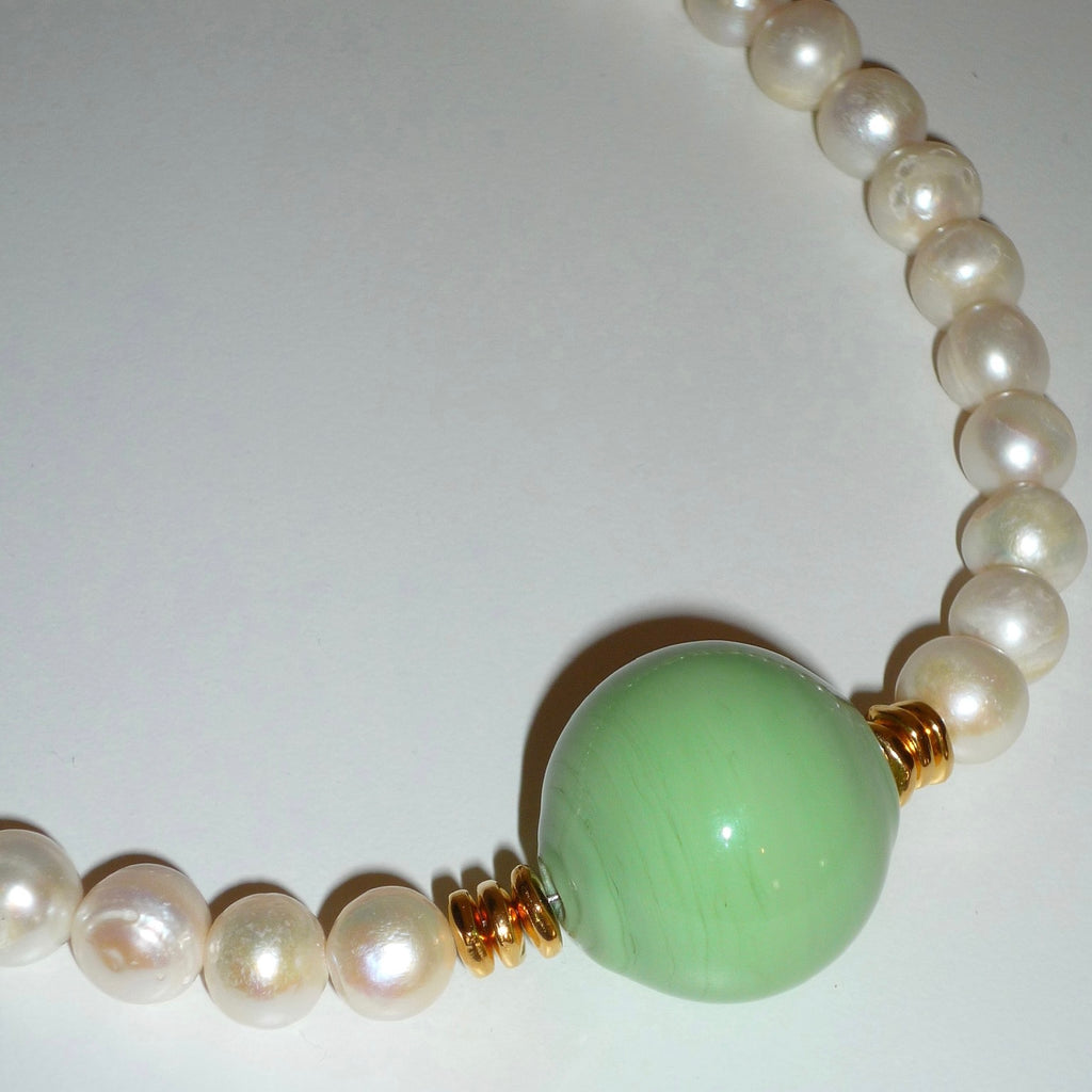 Cape Cod Pearl Necklace in Mint