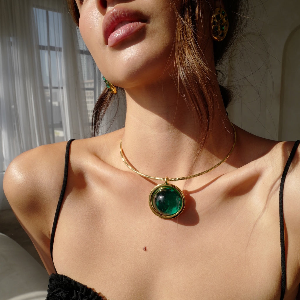 Maldives Necklace in Emerald