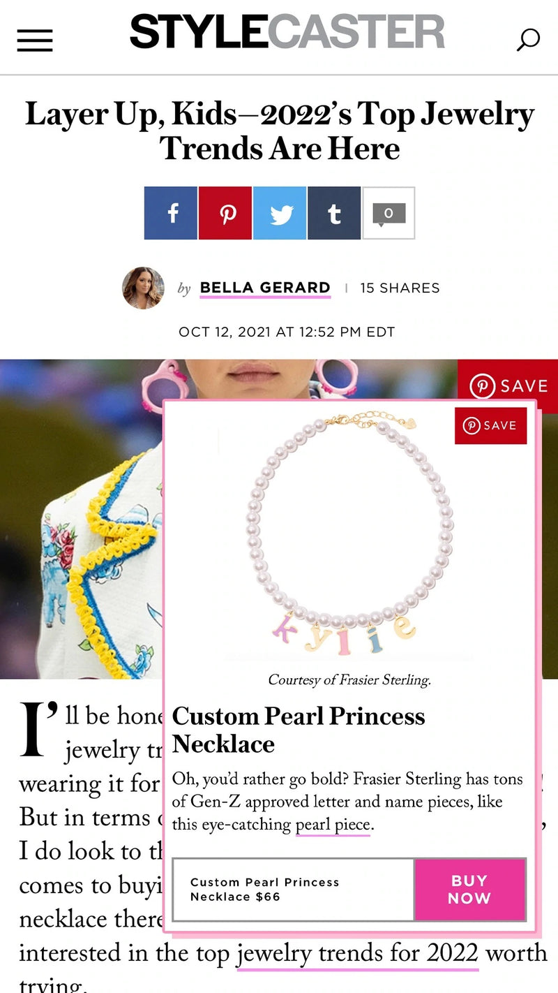 stylecaster 2022 top jewelry trends frasier sterling jewelry