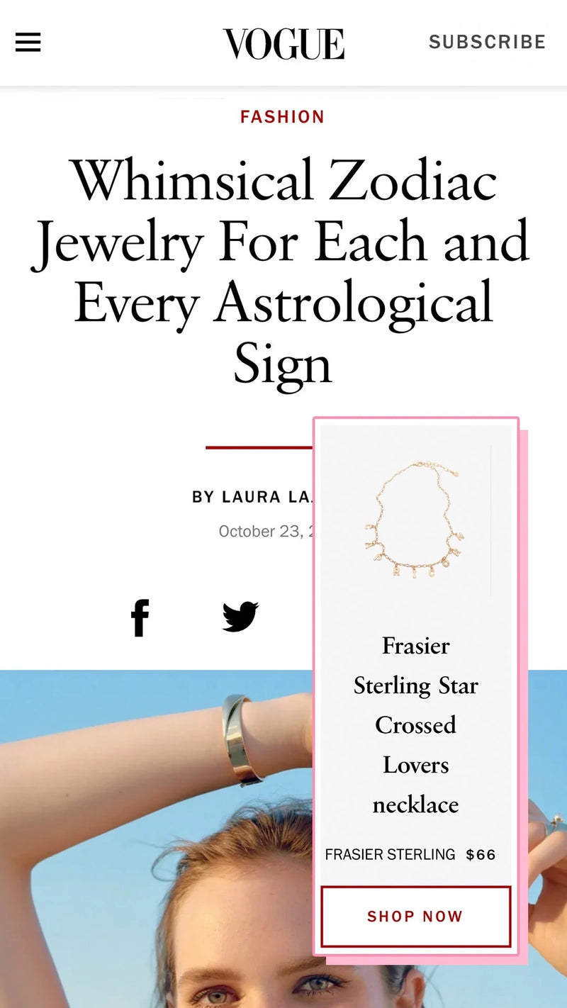 vogue zodiac jewelry astrological sign frasier sterling jewelry