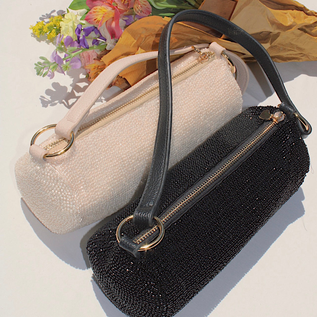 Icon Beaded Bag in Midnight