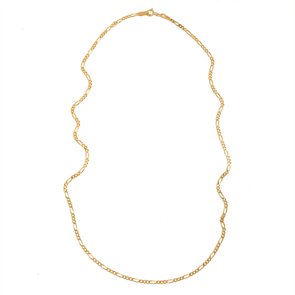 Figaro Link Chain in 14k Gold