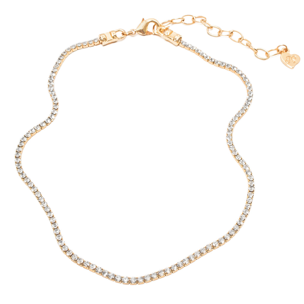 As If Tennis Necklace in Gold